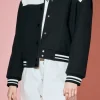 ENGLISH FACTORY Jackets & Coats | Tops*- Patch Detailed Bomber Jacket BLACK/WHITE