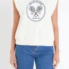 ENGLISH FACTORY Tops*- Patch Sweatshirt WHITE