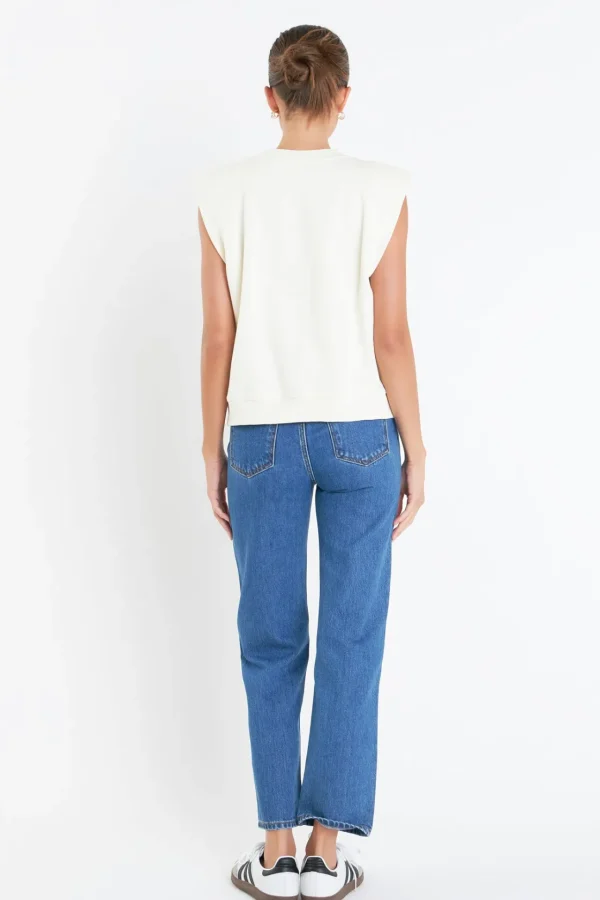 ENGLISH FACTORY Tops*- Patch Sweatshirt WHITE