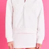 ENGLISH FACTORY Tops*- Patch Zip Up Sweatshirt WHITE