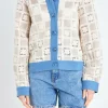 ENGLISH FACTORY Denim | Jackets & Coats*- Patchwork Crochet Denim Combo Jacket BEIGEMULTI