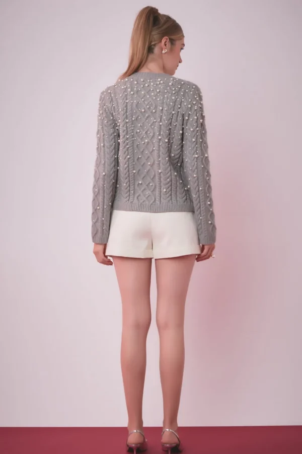 ENGLISH FACTORY Sweaters & Knits | Tops*- Pearl Cable Sweater