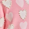 ENGLISH FACTORY Sweaters & Knits | Tops*- Pearl with Heart Pattern Sweater