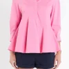 ENGLISH FACTORY Shirts & Blouses | Tops*- Peplum Waist Detailed Blouse PINK