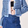 ENGLISH FACTORY Sweaters & Knits | Matching Sets*- Pepper Knit Sailor Stripe Long Sleeve Cropped Sweater Cardigan
