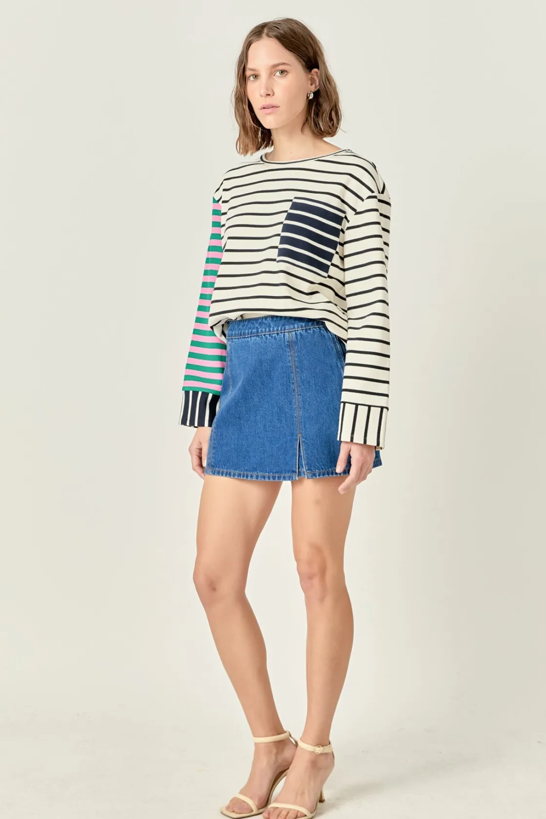 english_factory__piper_mu_1.webp ENGLISH FACTORY Tops*- Piper Stripe Tee MULTI