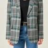 ENGLISH FACTORY Matching Sets | Jackets & Coats*- Plaid Blazer GREY/GREEN