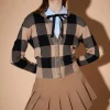 ENGLISH FACTORY Sweaters & Knits*- Plaid Cardigan