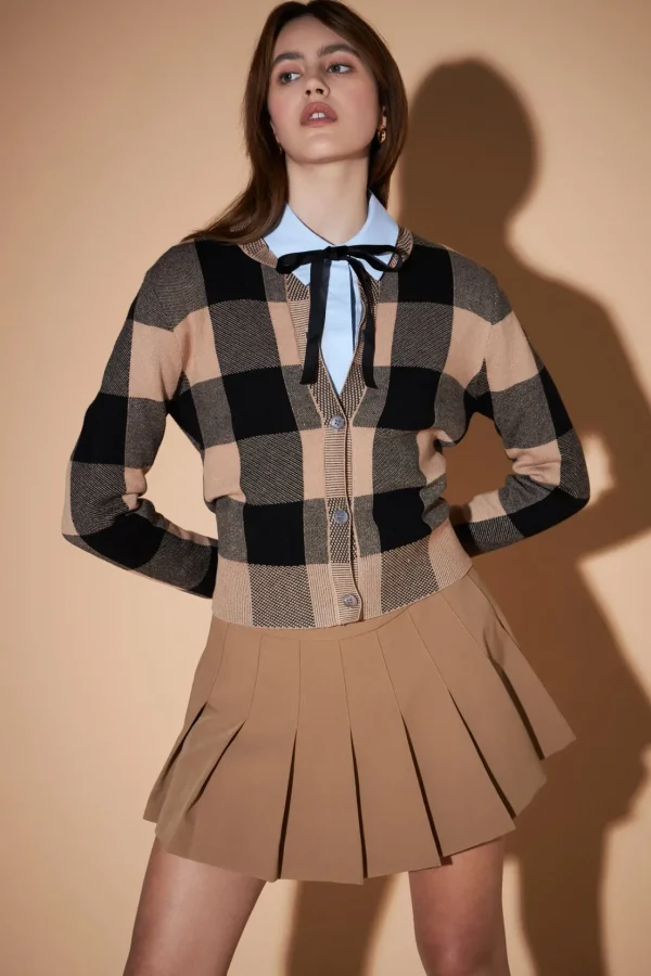 ENGLISH FACTORY Sweaters & Knits*- Plaid Cardigan