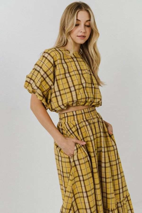 ENGLISH FACTORY Matching Sets | Skirts*- Plaid Maxi Skirt