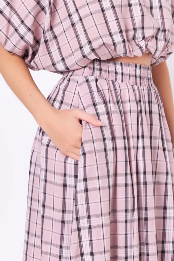 ENGLISH FACTORY Matching Sets | Skirts*- Plaid Maxi Skirt