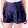 ENGLISH FACTORY Matching Sets | Shorts & Skorts*- Plaid Mesh Shorts NAVY