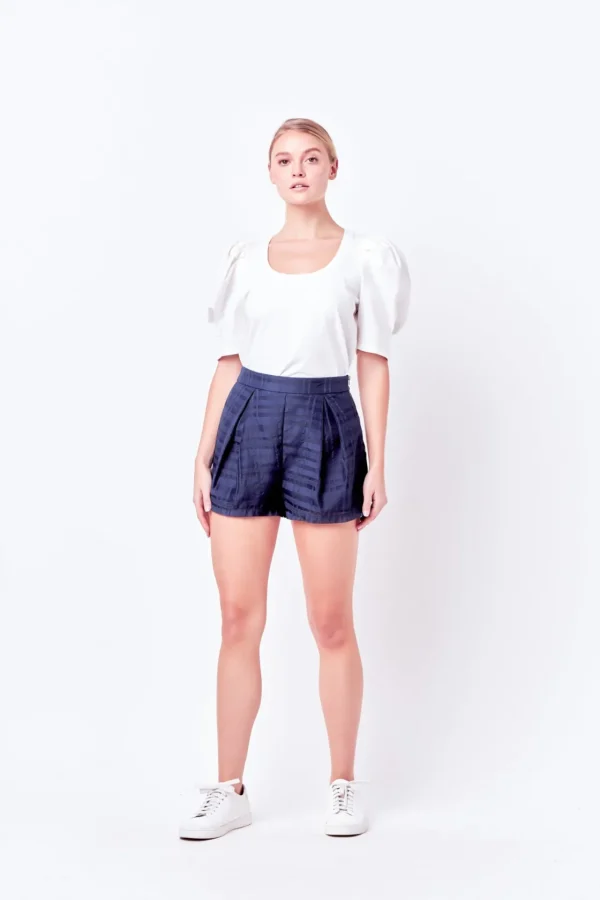 ENGLISH FACTORY Matching Sets | Shorts & Skorts*- Plaid Mesh Shorts NAVY
