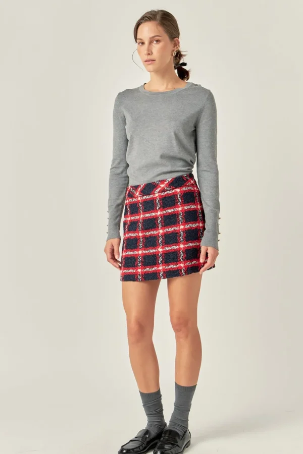 ENGLISH FACTORY Matching Sets | Skirts*- Plaid Mini Skirt