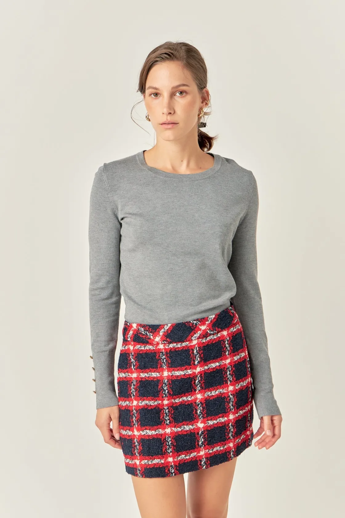 english_factory__plaid_mi_3.webp ENGLISH FACTORY Matching Sets | Skirts*- Plaid Mini Skirt