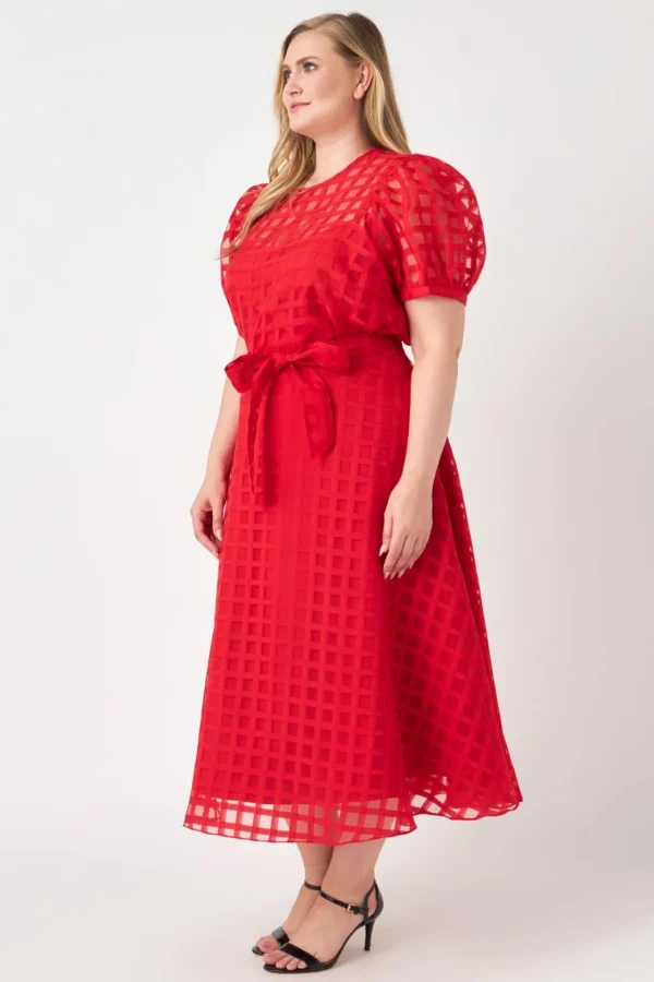 ENGLISH FACTORY Tops*- Plaid See Through Top