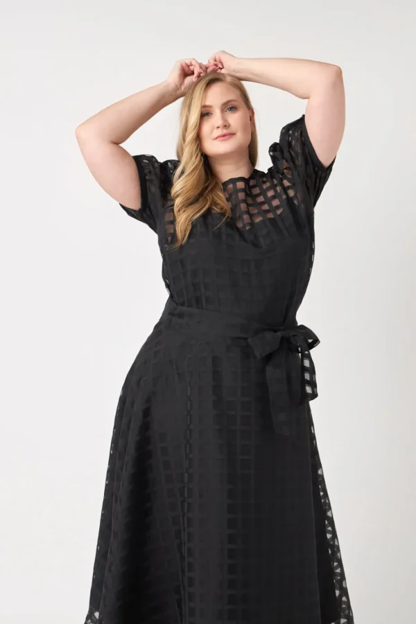 ENGLISH FACTORY Tops*- Plaid See Through Top