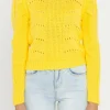 ENGLISH FACTORY Sweaters & Knits*- Pleated Long Sleeve Sweater YELLOW