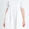 ENGLISH FACTORY White Dresses | Tops*- Pleated Puff Sleeve Mini Dress