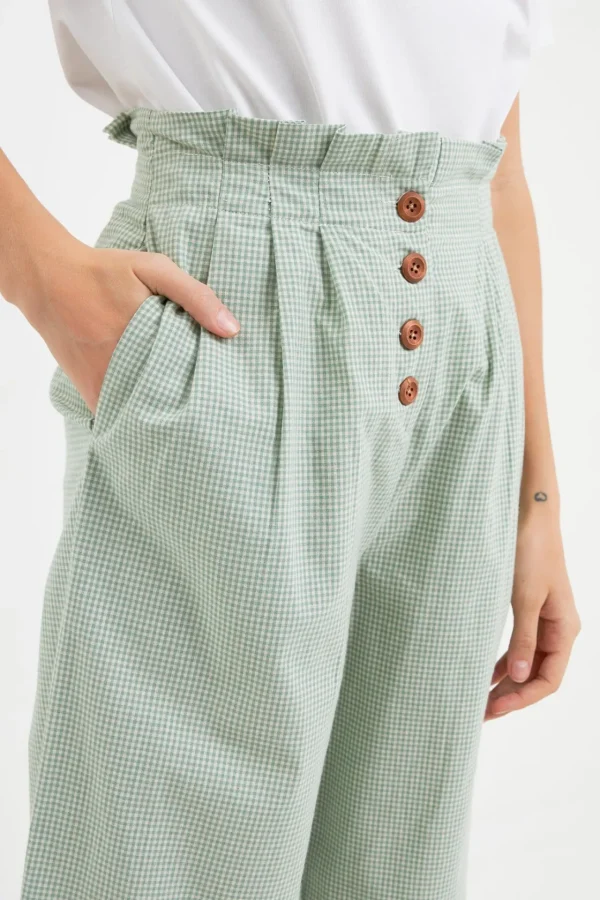 ENGLISH FACTORY Pants | Tops*- Pleated Easy Trousers GREEN