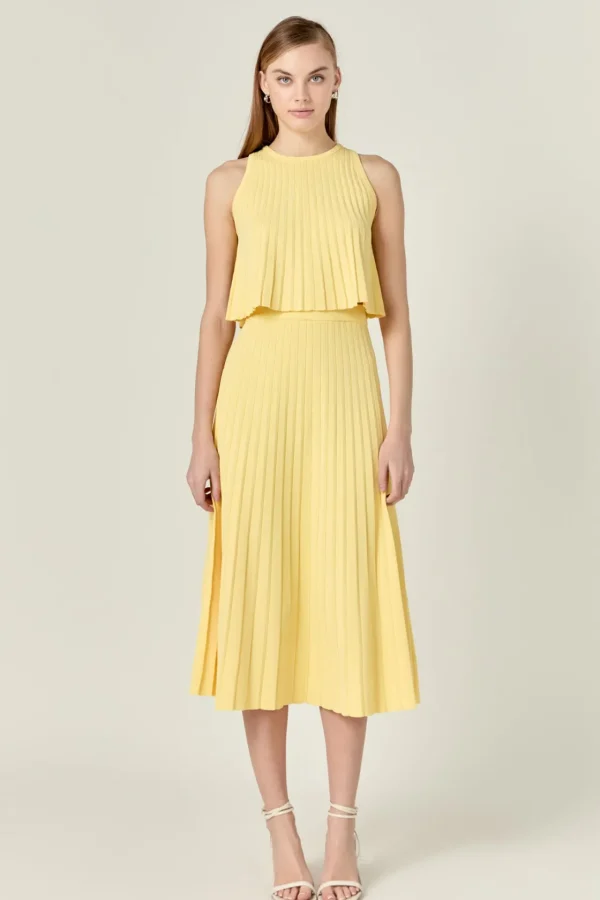 ENGLISH FACTORY Matching Sets | Skirts*- Pleated A-line Skirt