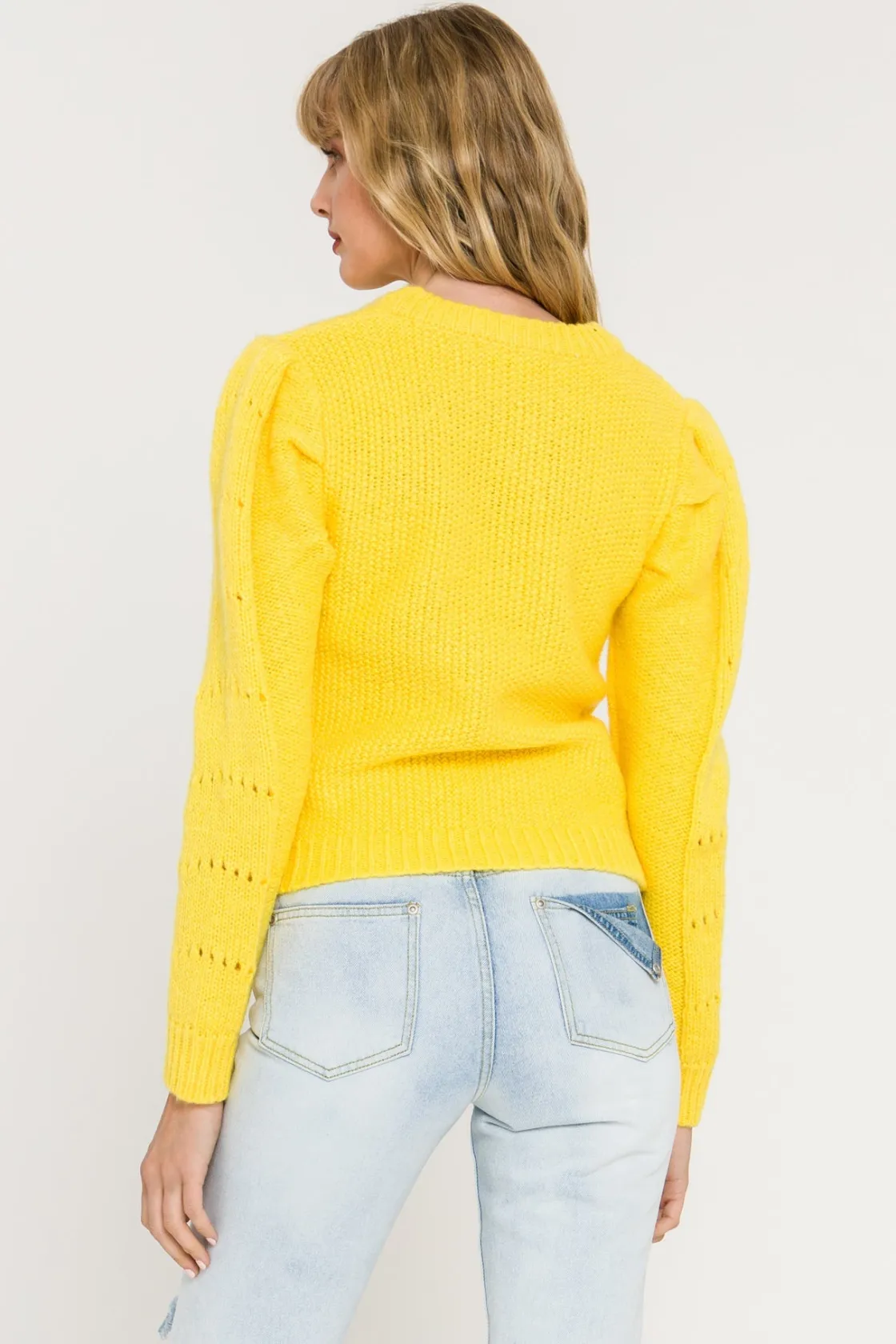 english_factory__pleated__2-11.webp ENGLISH FACTORY Sweaters & Knits*- Pleated Long Sleeve Sweater YELLOW