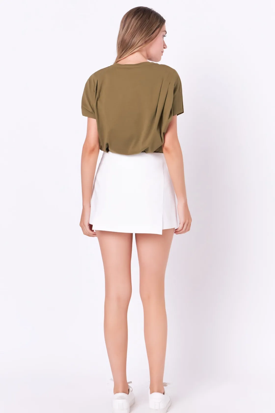 english_factory__pleated__22.webp ENGLISH FACTORY Tops*- Pleated Short Sleeve T-Shirt