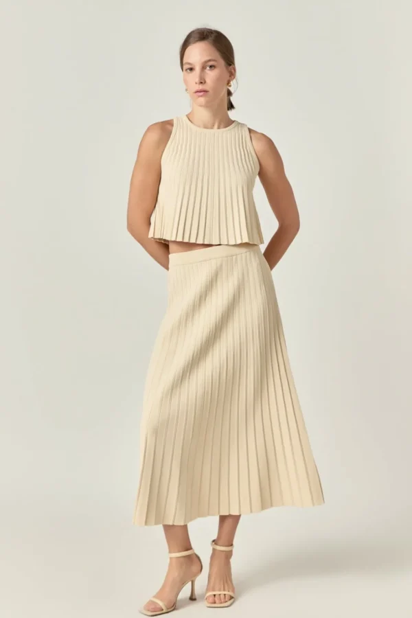 ENGLISH FACTORY Matching Sets | Skirts*- Pleated A-line Skirt