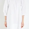 ENGLISH FACTORY White Dresses | Tops*- Pleats Detail Boxy Mini Dress WHITE