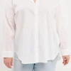 ENGLISH FACTORY Shirts & Blouses | Tops*- Plus Size Oversized Linen Shirts WHITE