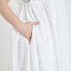 ENGLISH FACTORY Tops*- Plus Size Eyelet Maxi Dress WHITE