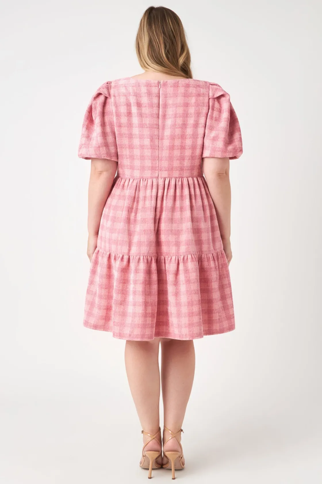 english_factory__plus_siz_2-34.webp ENGLISH FACTORY Tweed Dresses | Tops*- Plus Size Tweed Babydoll Dress PINK