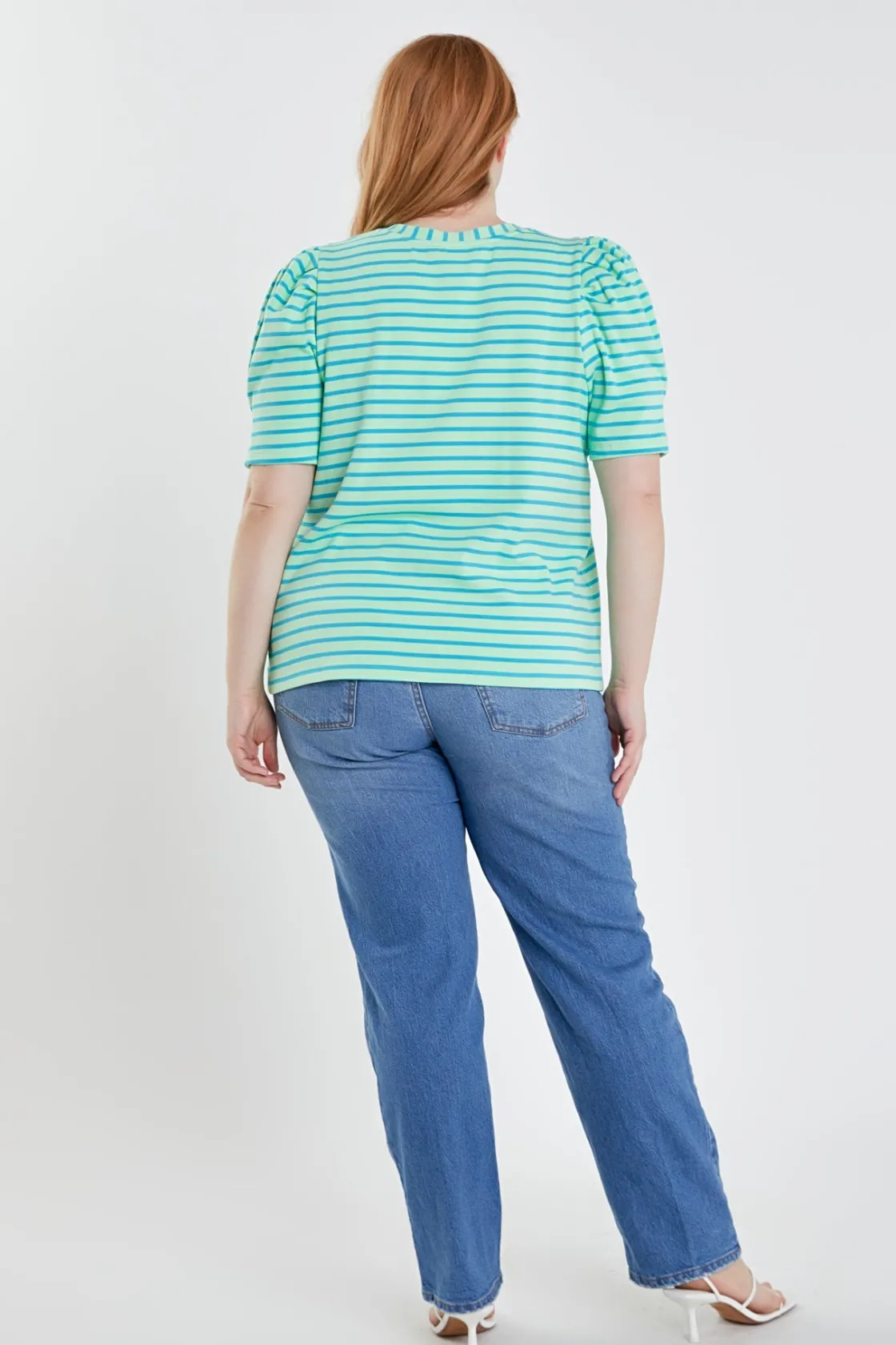 english_factory__plus_siz_2-7.webp ENGLISH FACTORY Tops*- Plus Size Stripe Women Knit Shirt