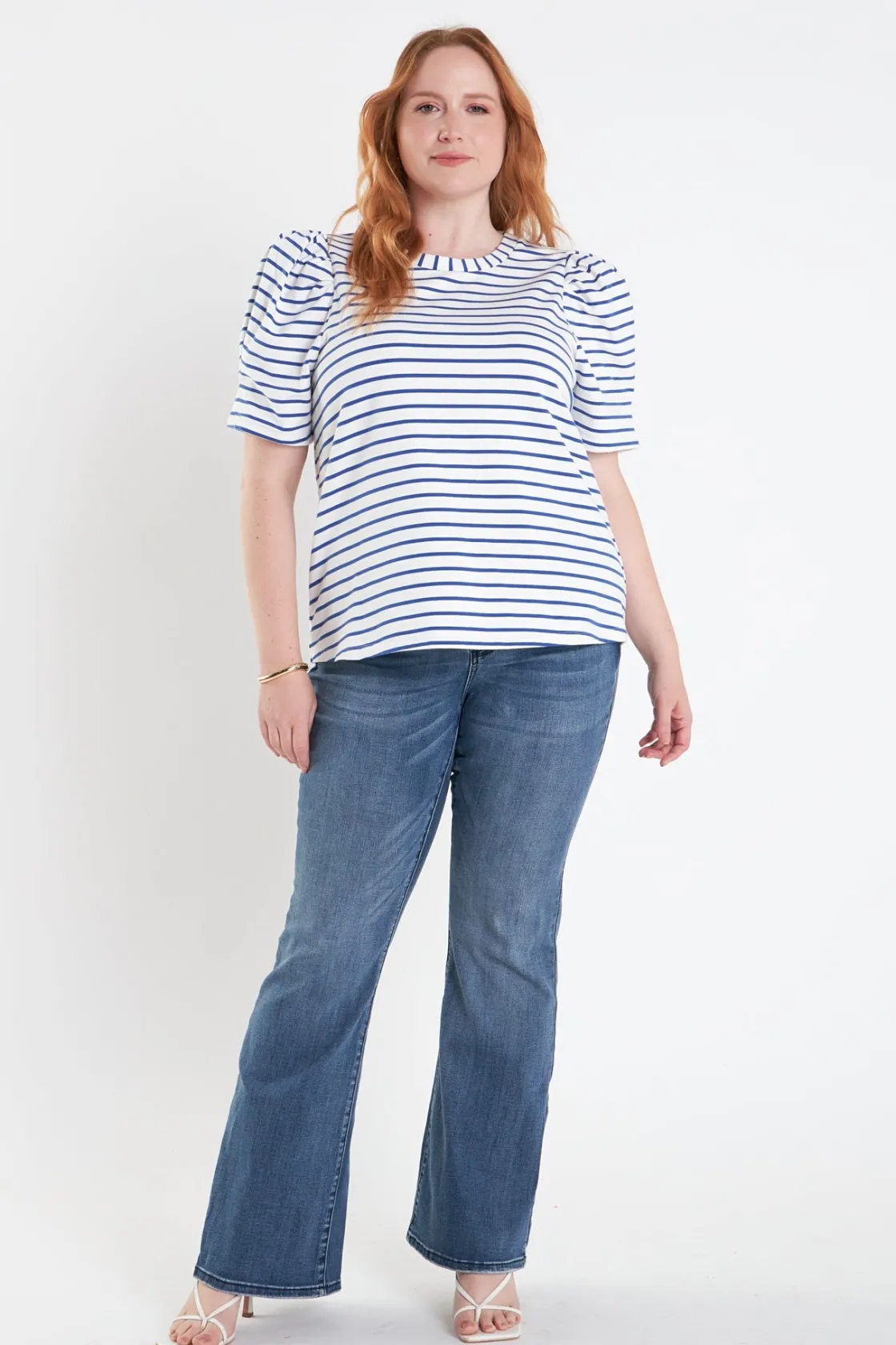 english_factory__plus_siz_4.webp ENGLISH FACTORY Tops*- Plus Size Stripe Women Knit Shirt