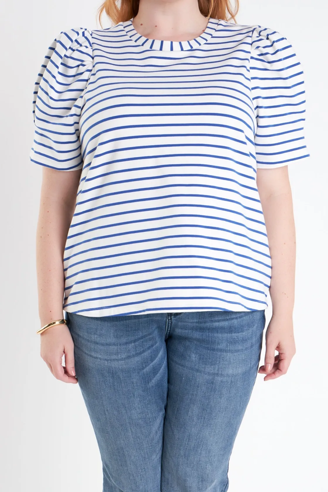 english_factory__plus_siz_5.webp ENGLISH FACTORY Tops*- Plus Size Stripe Women Knit Shirt
