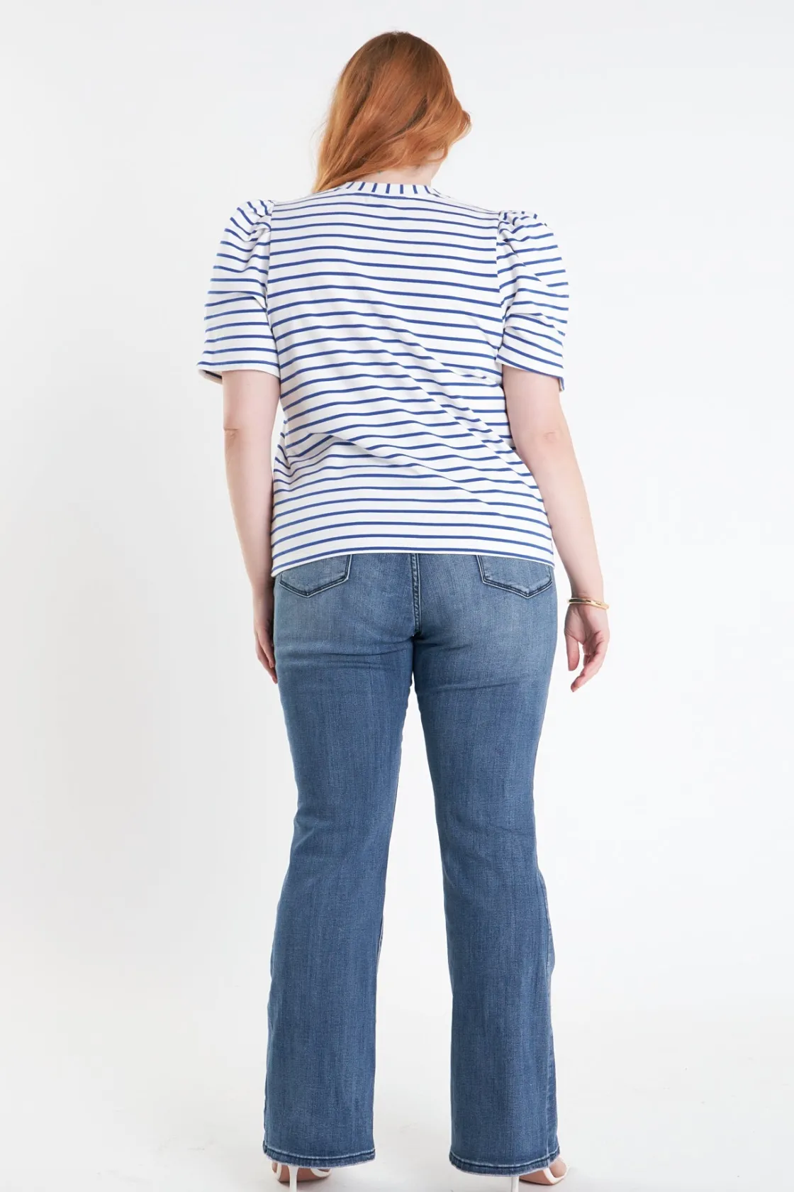 english_factory__plus_siz_7.webp ENGLISH FACTORY Tops*- Plus Size Stripe Women Knit Shirt