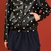 ENGLISH FACTORY Matching Sets | Jackets & Coats*- Polka Dot Faux Leather Jacket BLACK/WHITE
