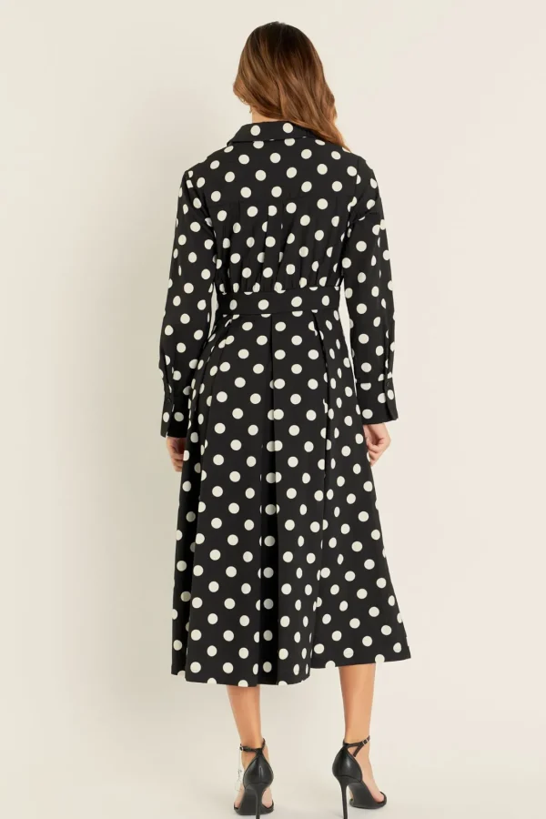 ENGLISH FACTORY Shirts & Blouses | Tops*- Polka Dot Shirt Dress BLACK