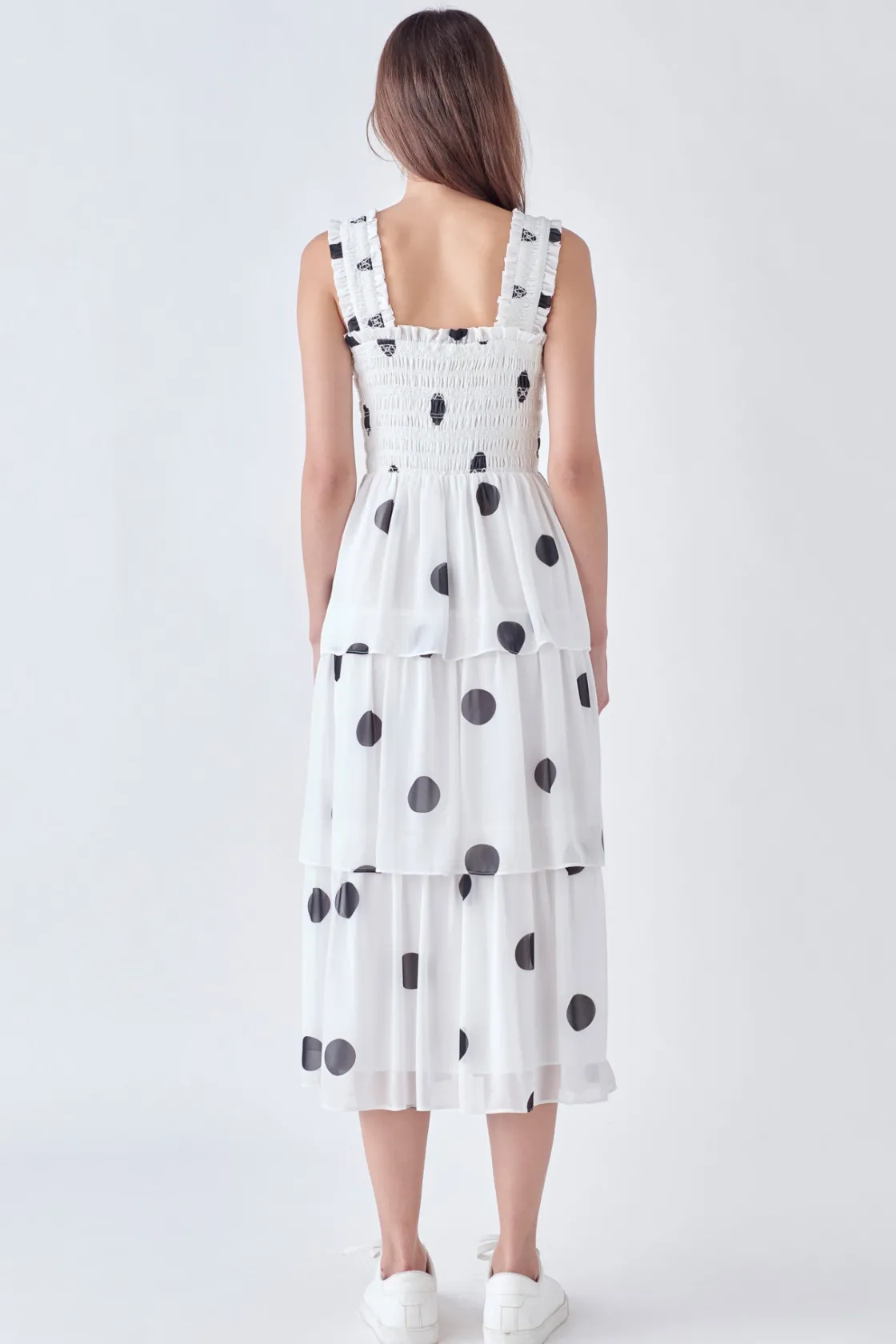 english_factory__polkadot_2-1.webp ENGLISH FACTORY White Dresses | Tops*- Polka-dot Midi Dress WHITE/BLACK