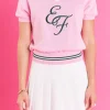 ENGLISH FACTORY Tops*- Polo Knit PINK