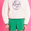 ENGLISH FACTORY Tops*- Polo Sweatshirt CREAM