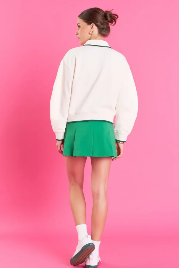 ENGLISH FACTORY Tops*- Polo Sweatshirt CREAM