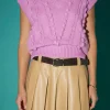 ENGLISH FACTORY Sweaters & Knits | Tops*- Pom Pom Vest PINK