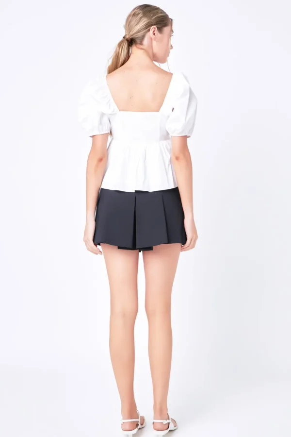 ENGLISH FACTORY Tops*- Poplin Corsage Top