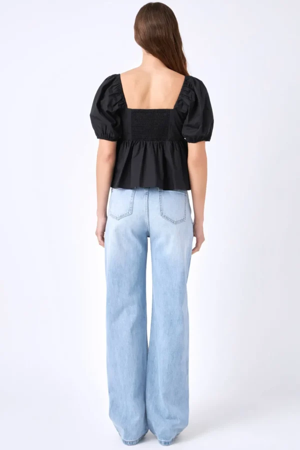 ENGLISH FACTORY Tops*- Poplin Corsage Top