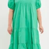 ENGLISH FACTORY Tops*- Poplin Midi Dress GREEN