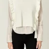 ENGLISH FACTORY Shirts & Blouses*- Poplin Shirt With Detachable Knit Vest IVORY