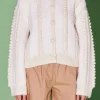 ENGLISH FACTORY Sweaters & Knits*- Premium Handmade Pom Pom Cardigan IVORY