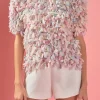 ENGLISH FACTORY Tops*- Premium Textured Ribbon Top