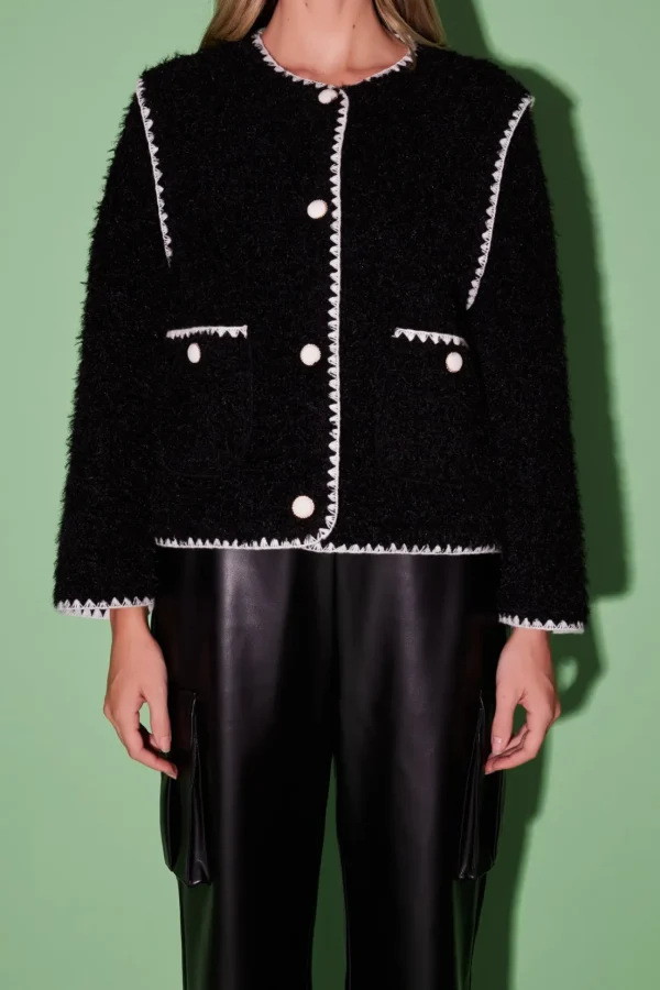ENGLISH FACTORY Jackets & Coats | Tops*- Premium Faux Shearling Jacket